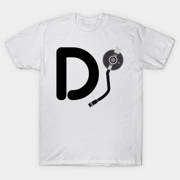 Dj Disc Jockey Turntable Arm Design Music Inspired T-Shirt by UNDERGROUNDROOTS